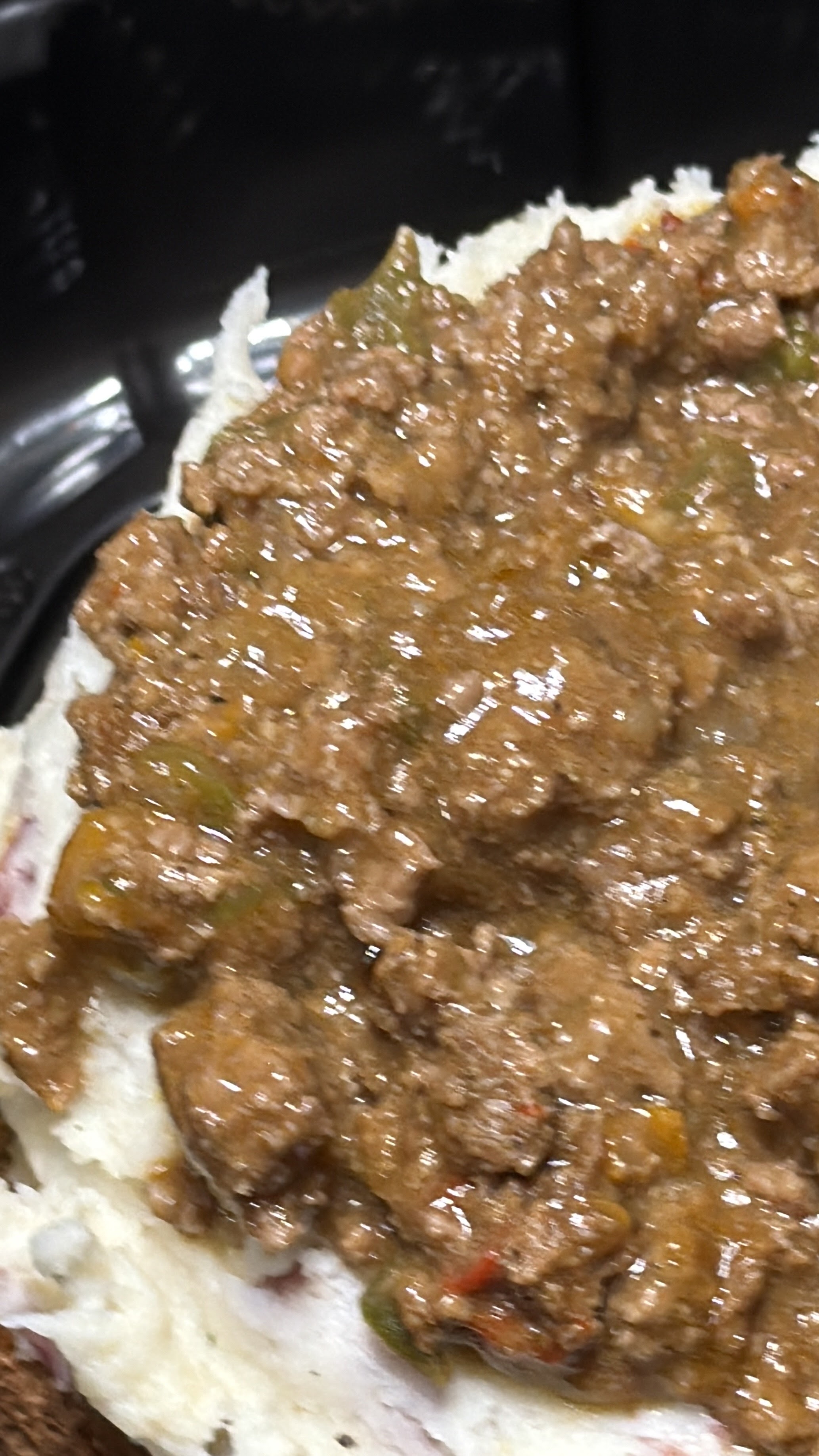 Savory seasoned beef served over rice